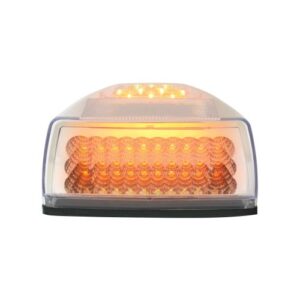 grand general 77233 amber spyder 42-led peterbilt headlight turn signal sealed light with 3 wires for front/park/turn functions and clear lens
