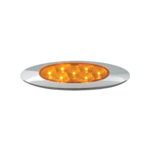 gg grand general 77830 amber ultra thin spyder y2k 7-led marker and clearance sealed light, amber/amber