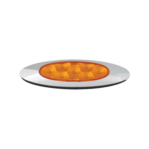 GG Grand General 77830 Amber Ultra Thin Spyder Y2K 7-LED Marker and Clearance Sealed Light, amber/amber