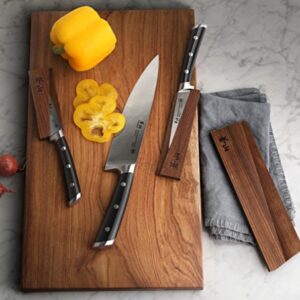 Cangshan TS Series 1020854 Swedish 14C28N Steel Forged 3-Piece Starter Knife Set with Wood Sheaths