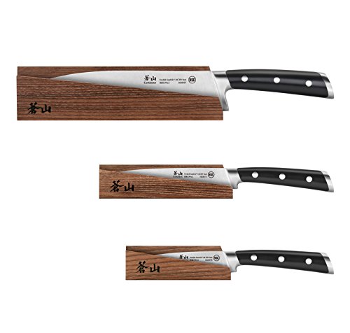 Cangshan TS Series 1020854 Swedish 14C28N Steel Forged 3-Piece Starter Knife Set with Wood Sheaths