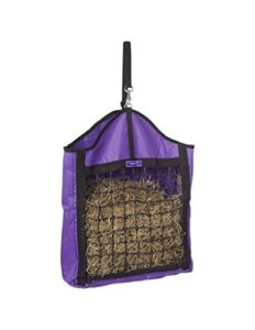 tough 1 nylon hay tote with net front, purple