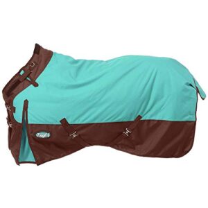 tough 1 1200d snuggit turnout 300g 75in turquoise