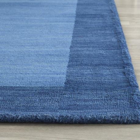 SAFAVIEH Himalaya Collection Area Rug - 8' x 10', Light Blue & Dark Blue, Handmade Wool, Ideal for High Traffic Areas in Living Room, Bedroom (HIM580A)