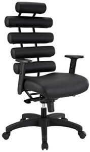 modway pillow office chair in black