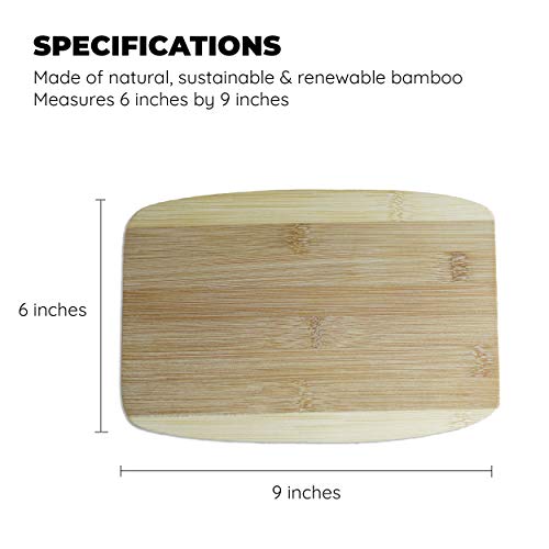 Brite Concepts Mini Bamboo Cutting Board, 6 by 9 Inches (Pack of 1)