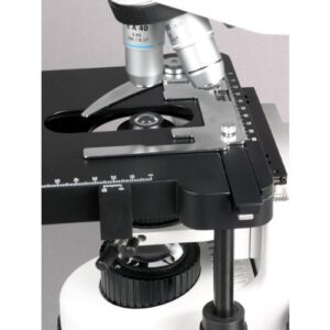 AmScope T690C-PCT200-PL Phase-Contrast Trinocular Compound Microscope, 40X-2500X Magnification, WH10x and WH25x Super-Widefield Eyepieces, Infinity Plan Achromatic Objectives, Brightfield, Kohler Condenser, Double-Layer Mechanical Stage, Includes 4 Phase