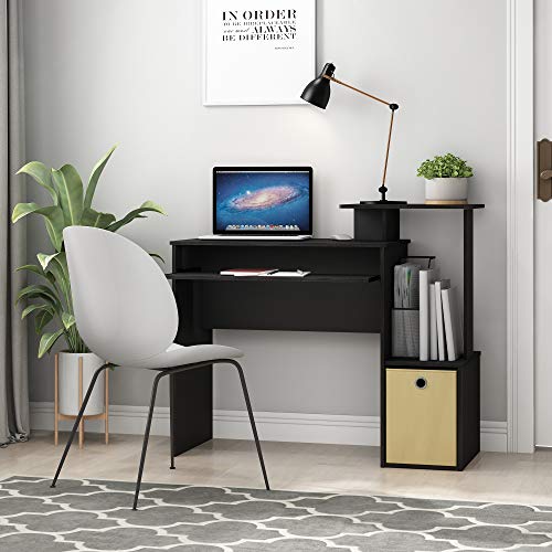 Furinno Econ Multipurpose Home Office Computer Writing Desk, Black/Brown