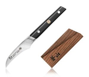 cangshan tc series 1020960 swedish 14c28n steel forged 2.75-inch peeling knife and wood sheath set