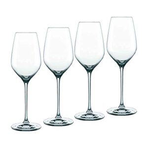 nachtmann - the life style division of riedel glass works supreme wine glasses, 4 count (pack of 1), white