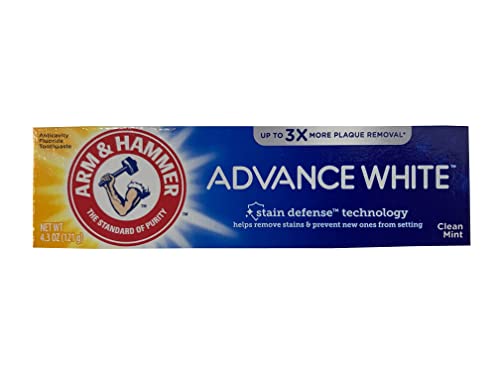 ARM & HAMMER Advance White Baking Soda & Peroxide Toothpaste, Extreme Whitening 4.3 oz (Pack of 2)