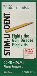 stim-u-dent original plaque removers mint -- 100 toothpicks