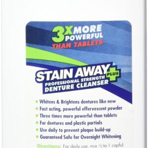 Stain Away Plus Denture Cleanser 8.1 oz bottle (Pack of 2)