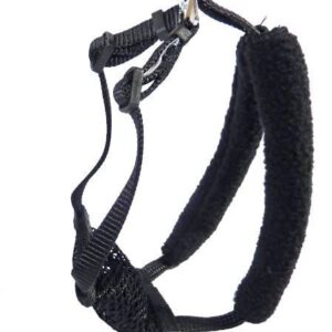 Yuppie Puppy Medium Black Anti Pull Mesh Dog Harness Neck Sizes 10"-16"