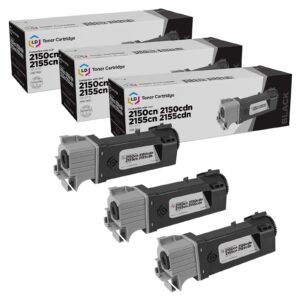 ld products compatible toner cartridge replacements for dell 331-0719 my5tj high yield (black, 3-pack) for color laser 2150cdn, 2150cn & multi-function 2155cdn, 2155cn