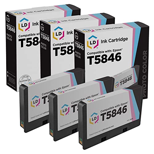 LD Remanufactured Ink Cartridge Replacement for Epson T5846 (Photo Color, 3-Pack)