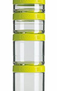 BlenderBottle GoStak Twist n' Lock Storage Jars, 4-Piece Starter Pak, Green