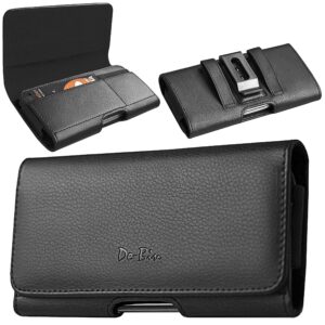 debin large case for galaxy s23 ultra s22 ultra s21 ultra note 20 ultra note 10+ 9 8 a54 5g a53 a52 a51 a02s a03s cell phone belt holder holster pouch id card slot cover (fits phone with case on)