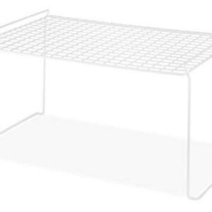 Whitmor White Wire Stacking Shelf Large