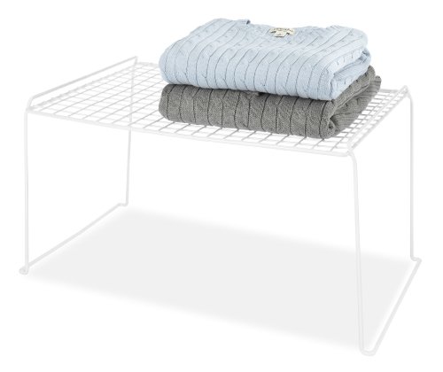 Whitmor White Wire Stacking Shelf Large