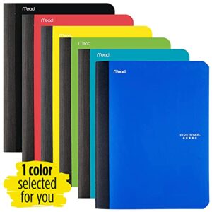 Five Star Composition Book/Notebook, Wide Ruled Paper, 100 Sheets, 9-3/4" x 7-1/2", Color Selected For You, 1 Count (09006)