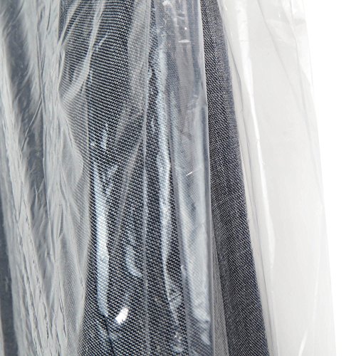HANGERWORLD 50 Pack of 40inch Clear Plastic Garment Bags for Hanging Clothes for Dry Cleaning and Home Closet Storage Suit Cover 80 Gauge Polythylene