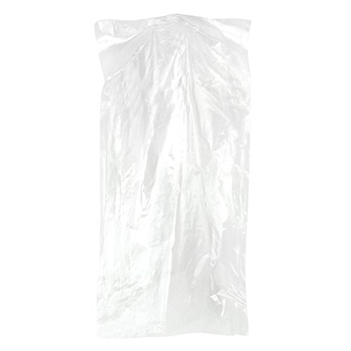 HANGERWORLD 50 Pack of 40inch Clear Plastic Garment Bags for Hanging Clothes for Dry Cleaning and Home Closet Storage Suit Cover 80 Gauge Polythylene