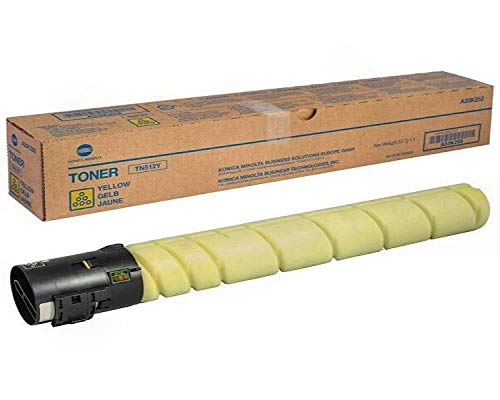 Konica Minolta TN512Y A33K232 Bizhub C454 C554 Toner Cartridge (Yellow) in Retail Packaging