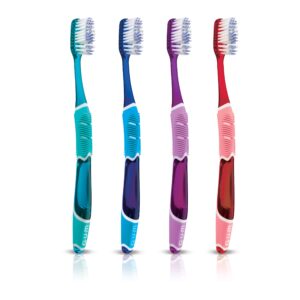 GUM Technique Deep Clean Toothbrush - Compact Soft - Soft Toothbrushes for Adults with Sensitive Gums - Extra Fine Bristles, 2 Count