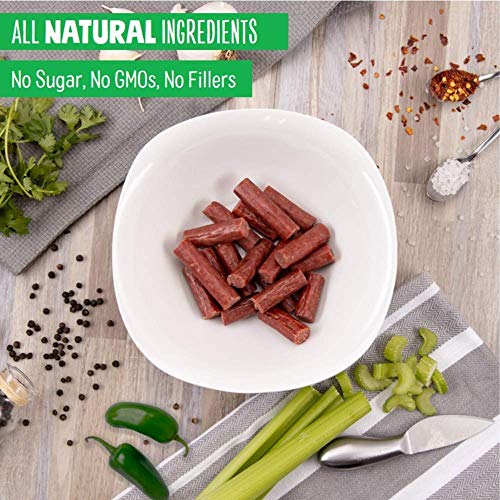 Chomps Grass Fed Jalapeno Beef Jerky Snack Sticks, Keto & Paleo, Whole30 Approved, Non-GMO, Gluten Free, Sugar Free, Nitrate Free, Low Carb, 90 Calorie Snacks, 1.15 Oz Meat Stick, Pack of 24