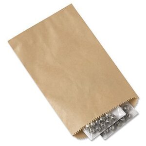 100 natural kraft merchandise bags, 5x7-1/2, no gusset by wci