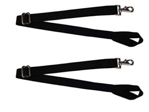 derby originals premium pair of removable universal elastic leg straps for horse blankets - featuring a loop end safety design and premium swivel snaps