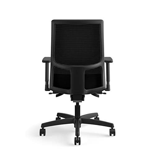 HON Ignition Series Mid-Back Work Chair - Mesh Computer Chair for Office Desk, Black (HIWM2)