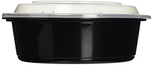 Reditainer - 12 Round Food Storage Containers with Lids - Microwaveable & Dishwasher safe (32 Ounce)