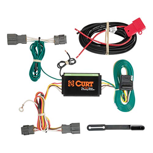 CURT 56184 Vehicle-Side Custom 4-Pin Trailer Wiring Harness, Fits Select Kia Borrego, Hyundai Santa Fe, Sport , Black