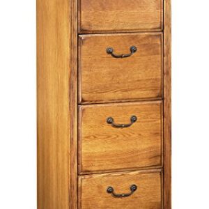 Martin Furniture Huntington Oxford 4-Drawer File Cabinet, Wheat Finish, Fully Assembled