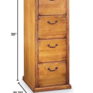 Martin Furniture Huntington Oxford 4-Drawer File Cabinet, Wheat Finish, Fully Assembled