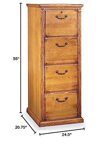 Martin Furniture Huntington Oxford 4-Drawer File Cabinet, Wheat Finish, Fully Assembled