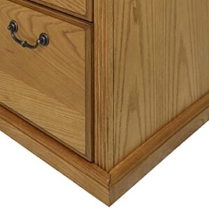 Martin Furniture Huntington Oxford 4-Drawer File Cabinet, Wheat Finish, Fully Assembled