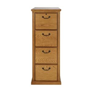 Martin Furniture Huntington Oxford 4-Drawer File Cabinet, Wheat Finish, Fully Assembled