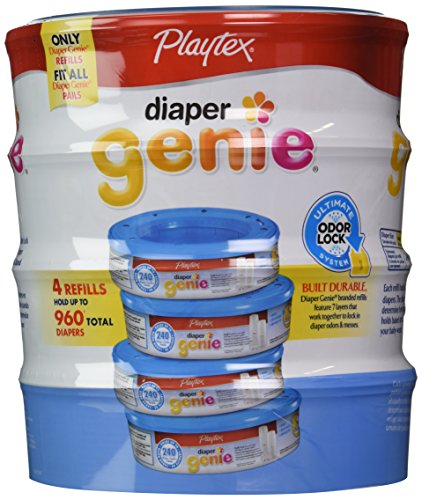 Playtex Diaper Genie Disposal System Refills, 240 Count (Pack of 4)