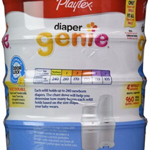 Playtex Diaper Genie Disposal System Refills, 240 Count (Pack of 4)