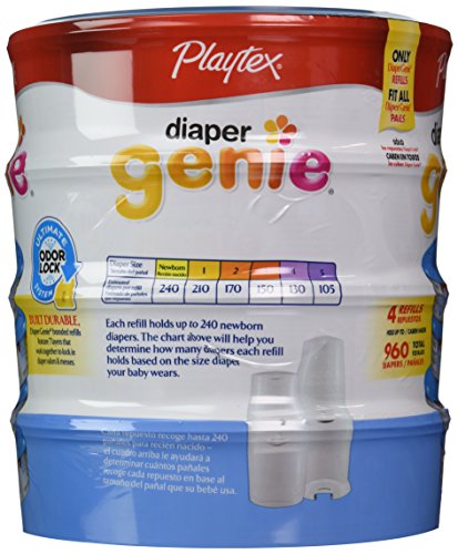 Playtex Diaper Genie Disposal System Refills, 240 Count (Pack of 4)