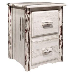 montana woodworks montana collection 2-drawer file cabinet, clear lacquer finish