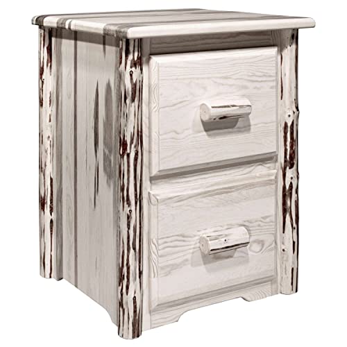 Montana Woodworks Montana Collection 2-Drawer File Cabinet, Clear Lacquer Finish