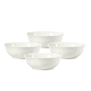mikasa french countryside cereal bowl, 7-inch, set of 4 , white - f9000-421, 30 ounces