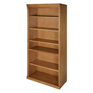 Martin Furniture Huntington Oxford 72" Open Bookcase, Wheat Finish, Fully Assembled