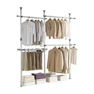 Prince Hanger, Double 2tier Pants Hanger, Silver, Steel, 38mm Heavy Duty, Closet Organizer, Clothing Rack, PHUS-0031, Made in Korea