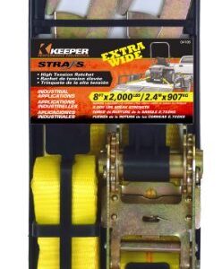 Keeper – 2” x 8’ Heavy Duty Auto Tie-Down with Snap Hooks - 2,000 lbs. Working Load Limit and 6,000 lbs. Break Strength