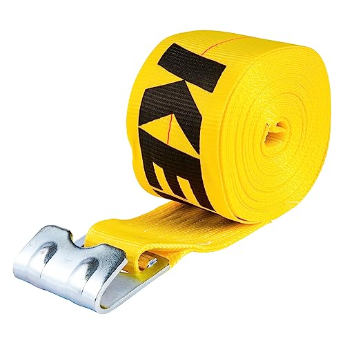 Keeper - 4" x 40’ Winch Strap With Flat Hook - 5,000 lbs. Working Load Limit And 15,000 lbs. Break Strength